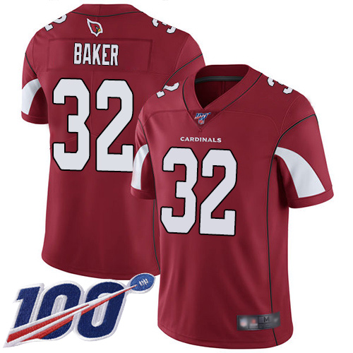 Arizona Cardinals Limited Red Men Budda Baker Home Jersey NFL Football #32 100th Season Vapor Untouchable